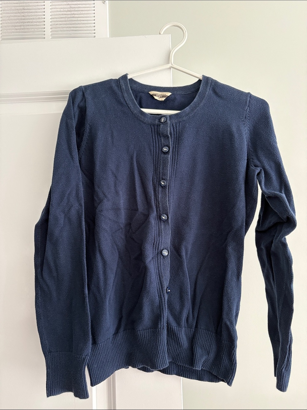 Denver Hayes Navy Button-Up Women's Cardigan
